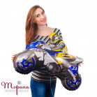 Гелієва куля Мотоцикліст синій