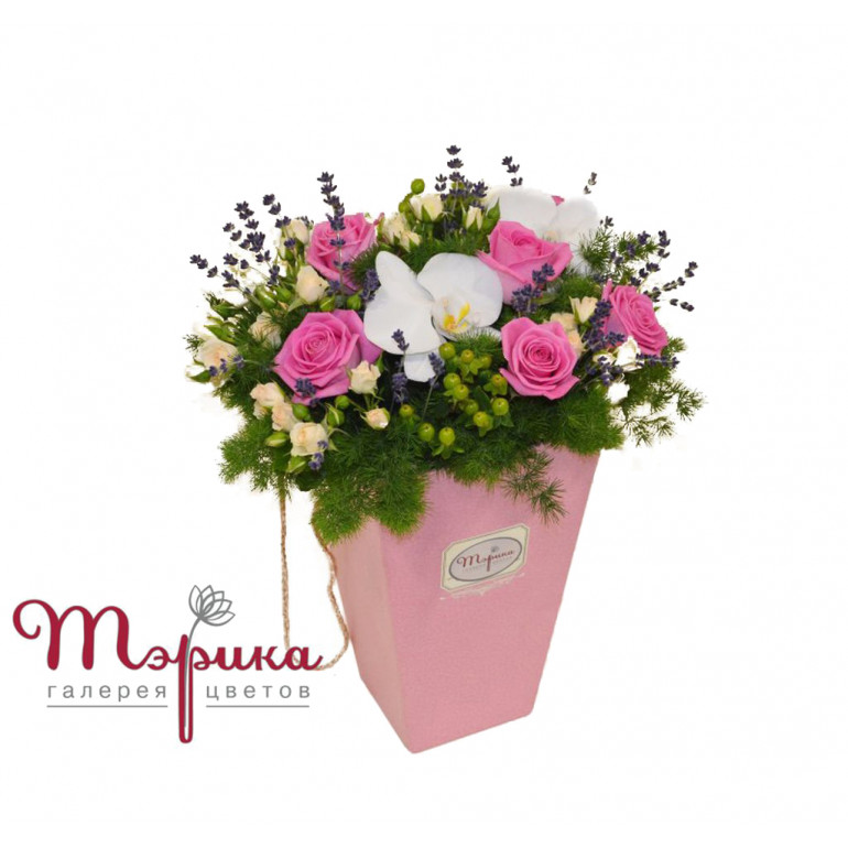 Фловер бокс з орхідеєю "Солодка музика"