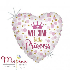 Куля фольгована "Welcome Little Princess" 18 дюймів (45см)