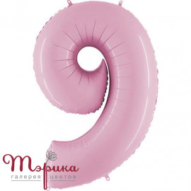 Цифр 9 рожева 40 дюймів (100 см)