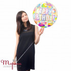 Скляна сфера баблс з малюнком Кексики "Happy Birthday!"