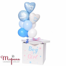 Коробка-сюрприз з кульками Boy or Girl, вечірка на визначення статі дитини Gender Party!