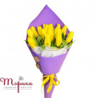 Букет з 17 жовтих тюльпанів